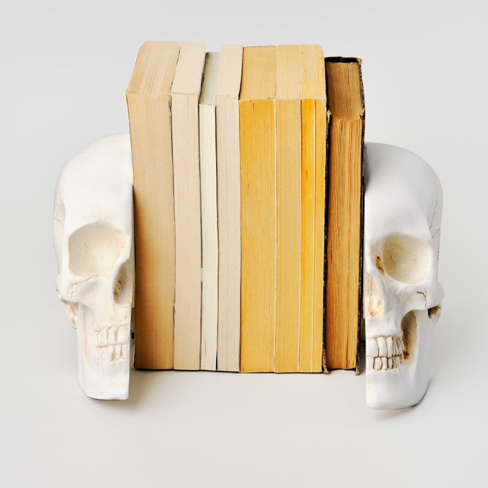 Skull Bookends